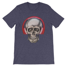 Load image into Gallery viewer, Original and handmade headphones skull art printed on high quality men's t-shirt