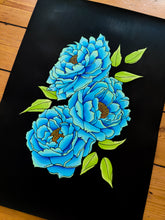 Load image into Gallery viewer, Blue Peonies Illustration
