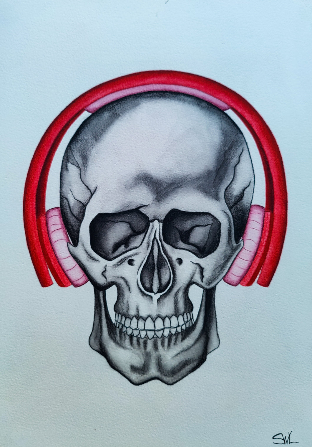 Headphones Skull Illustration
