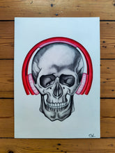 Load image into Gallery viewer, Headphones Skull Illustration
