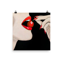Load image into Gallery viewer, Woman Eating Cherry Art Print
